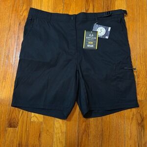 Realtree Fishing Mens XL Black Water Repellent UV Protection Cargo Shorts 40X9